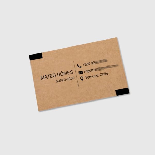 Tar_Kraft_imp_1lado_negro Tarjetas de presentación Ecológica Kraft 300gr